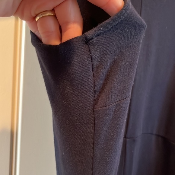 Talbots navy blue maxi dress casual staple minimalist cute back cutout Medium - Picture 8 of 11